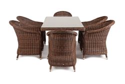 "Эспрессо" обеденная группа плетеная, цвет коричневый