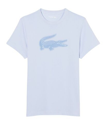 Мужская теннисная футболка Lacoste Ultra Dry 3D Print Crocodile - light blue