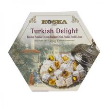 Рахат-лукум Koska с Фундуком фисташками и кокосом 250 г