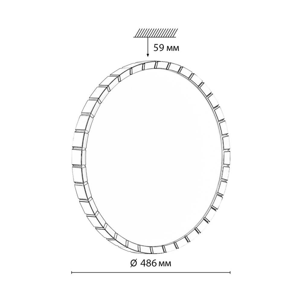 7648/EL PALE SN 142 Светильник пластик/белый/золотой LED 70Вт 3000-6000К D486 IP43 пульт ДУ ATABI GOLD