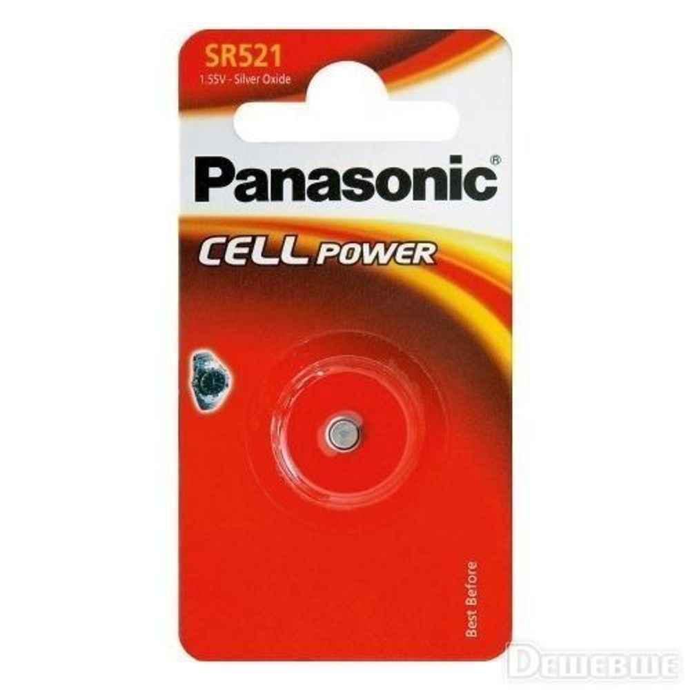 Батарейка Panasonic Silver Oxide SR-521 серебряно-оксидная 1 шт