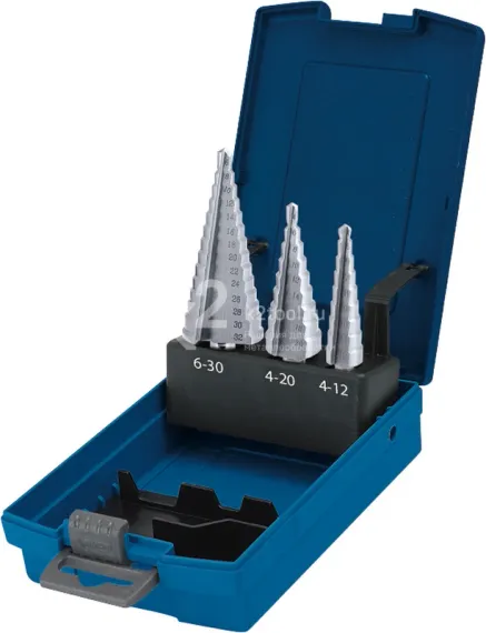 Набор ступенчатых сверл с прямой кромкой (2 зубца) Karnasch, арт. 21.3082