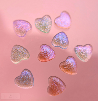 Zoo nail Фигурки объемные для дизайна Сердечки, 1753, 10шт