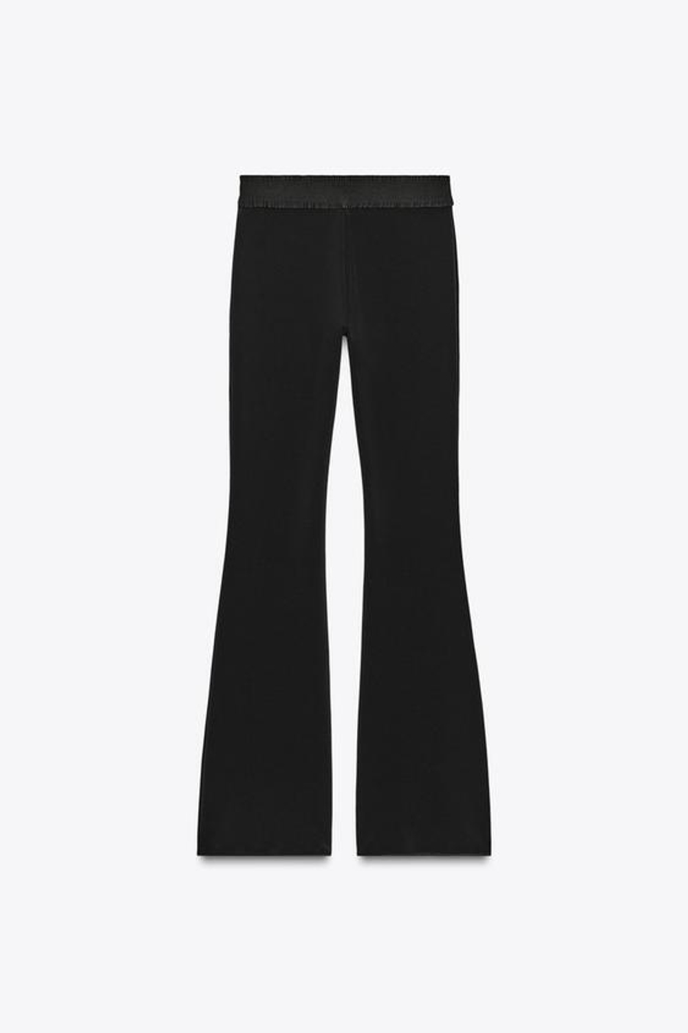 ZARA РАСКЛЕШЕННЫЕ БРЮКИ STRETCH CONTOURING, ЧЕРНЫЙ