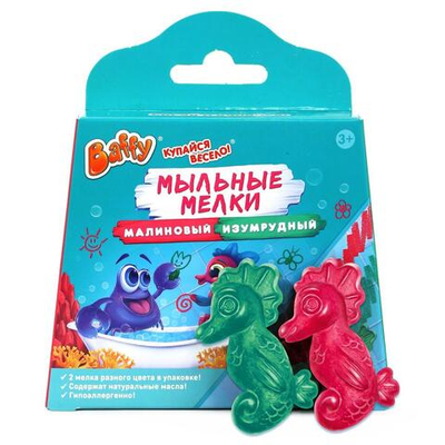 Мыльный мелок шт. Малиновый/изумрудный D0161-CE (Baffy)