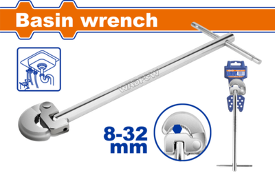 Ключ для раковины 300 мм, 8-32 мм (10/40) WADFOW WBF1732