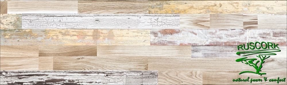 Пробковый замковый пол RusCork Country FL Antique white