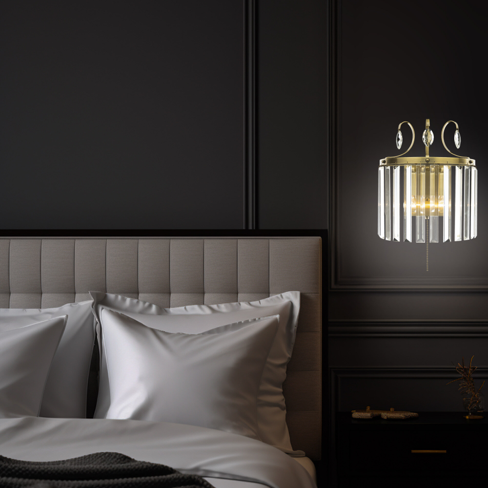 Citilux Инга CL335323 Бра хрустальное с выключателем Бронза