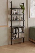 Настенная консоль с 6 полками - антрацит