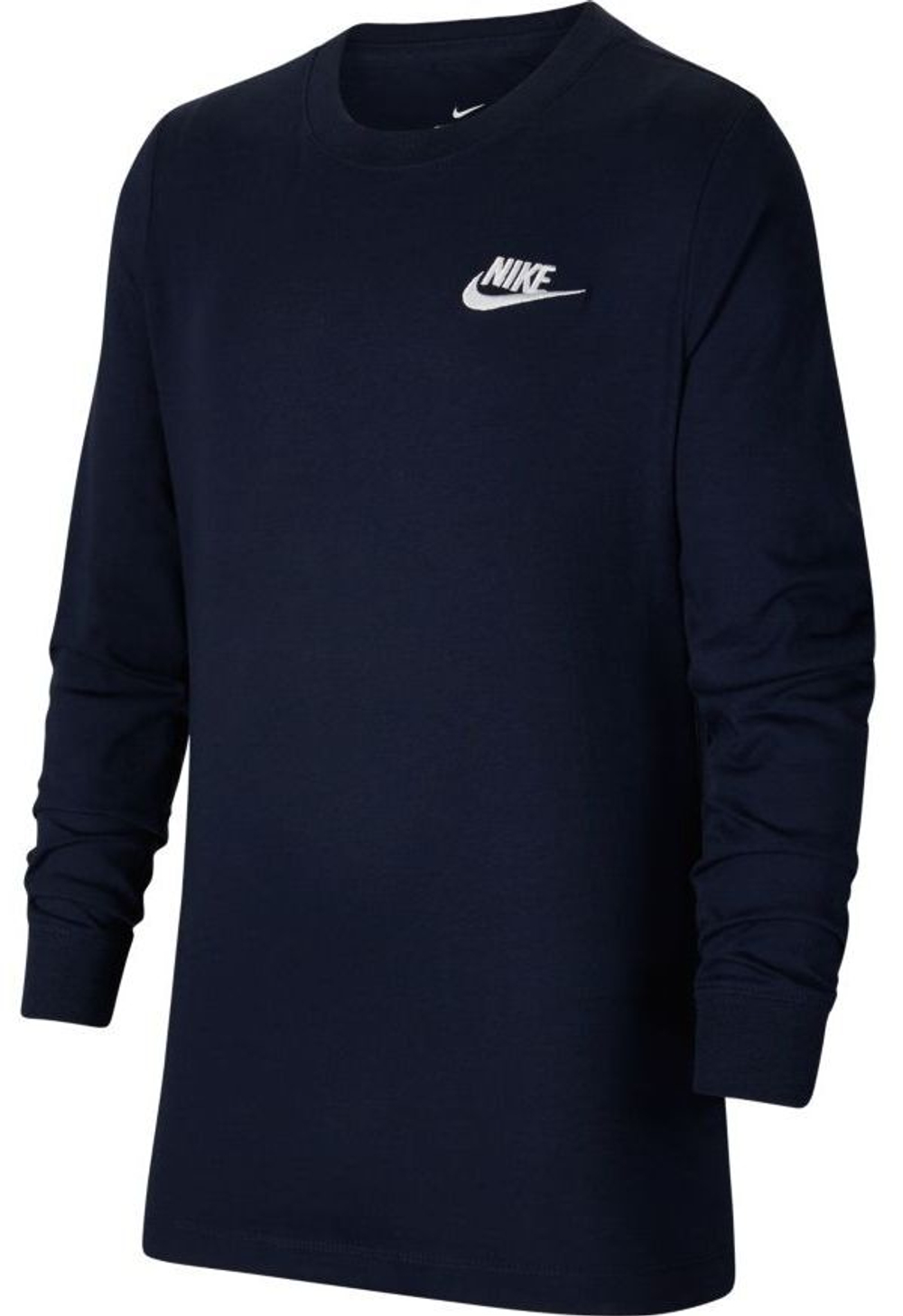 Футболка для мальчика теннисная Nike NSW Tee LS Embedded Futura B - obsidian/white