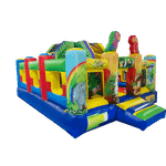 Коммерческий надувной батут «Попугайчики» с горкой, 5*4*2,8 м.