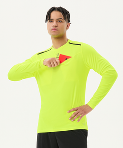 Футболка судейская с длинным рукавом DIVISION PerFormDRY Referee LS Tee, желтый неон