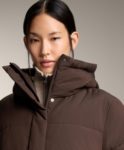 Oysho Водоотталкивающая утепленная куртка Primaloft®, коричневый