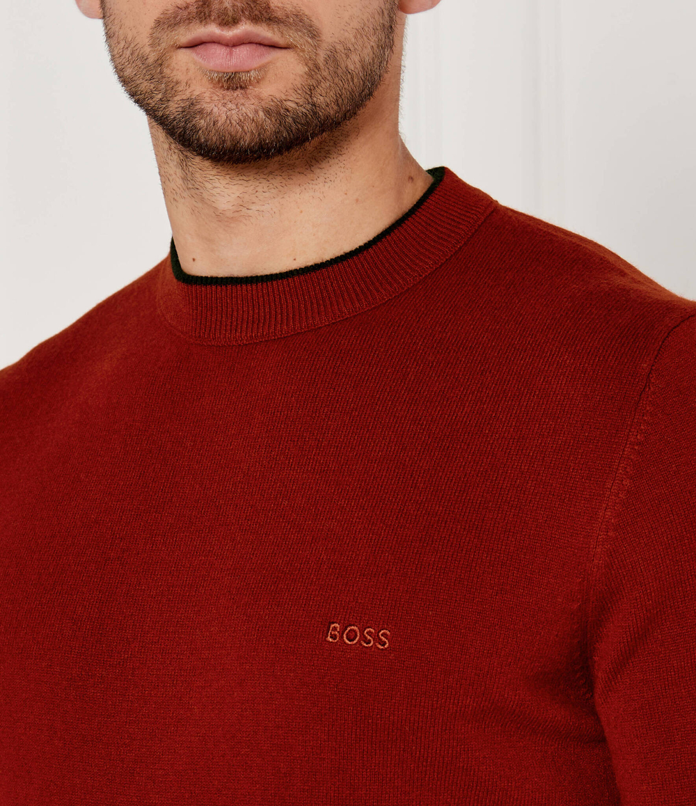 Шерстяной свитер Ebacio BOSS BLACK - красный(50526844)