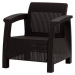 Кресло пластиковое Элластик-Пласт RATTAN Luxe (коричневое)