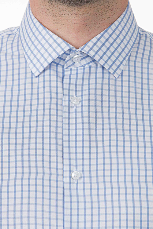 Сорочка мужская VESTER короткий рукав, прямой и приталенный силуэт 86014 02