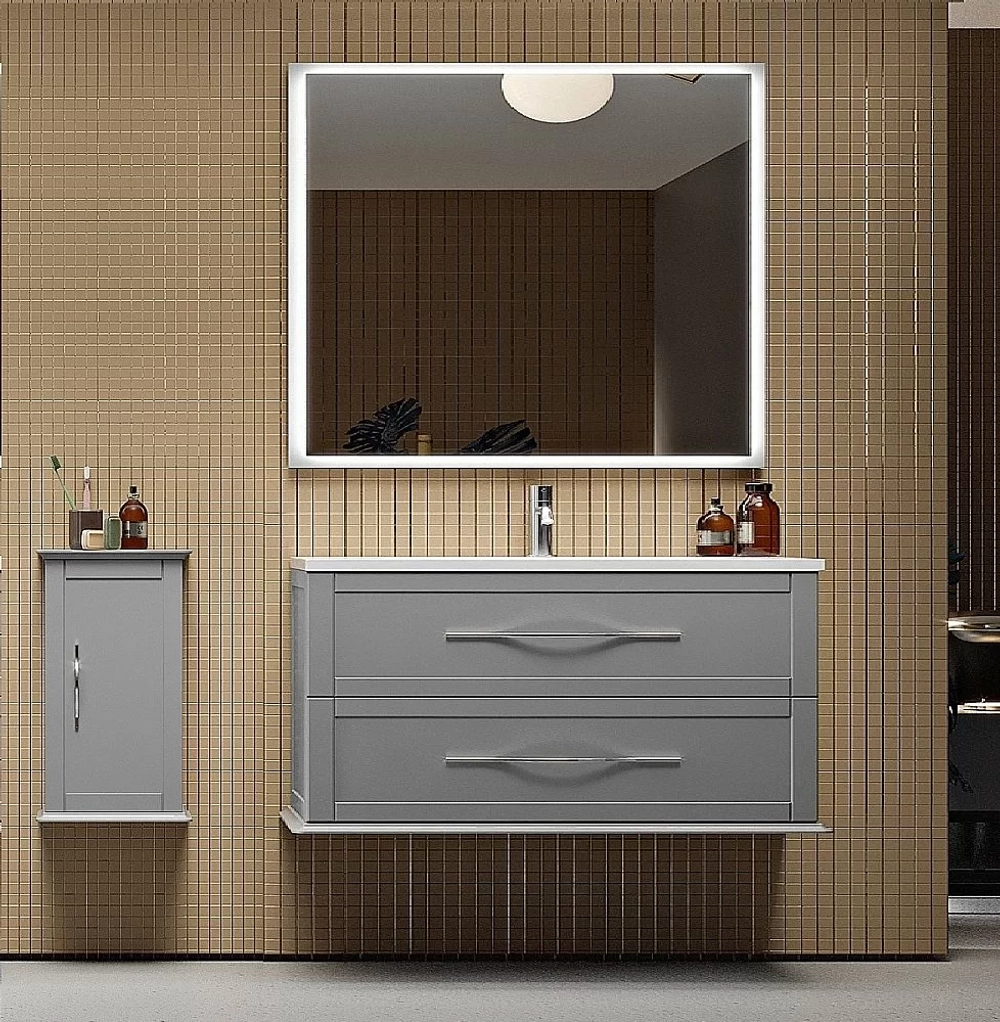 Тумба с раковиной Cezares TIFFANY 100 Grigio Nuvola