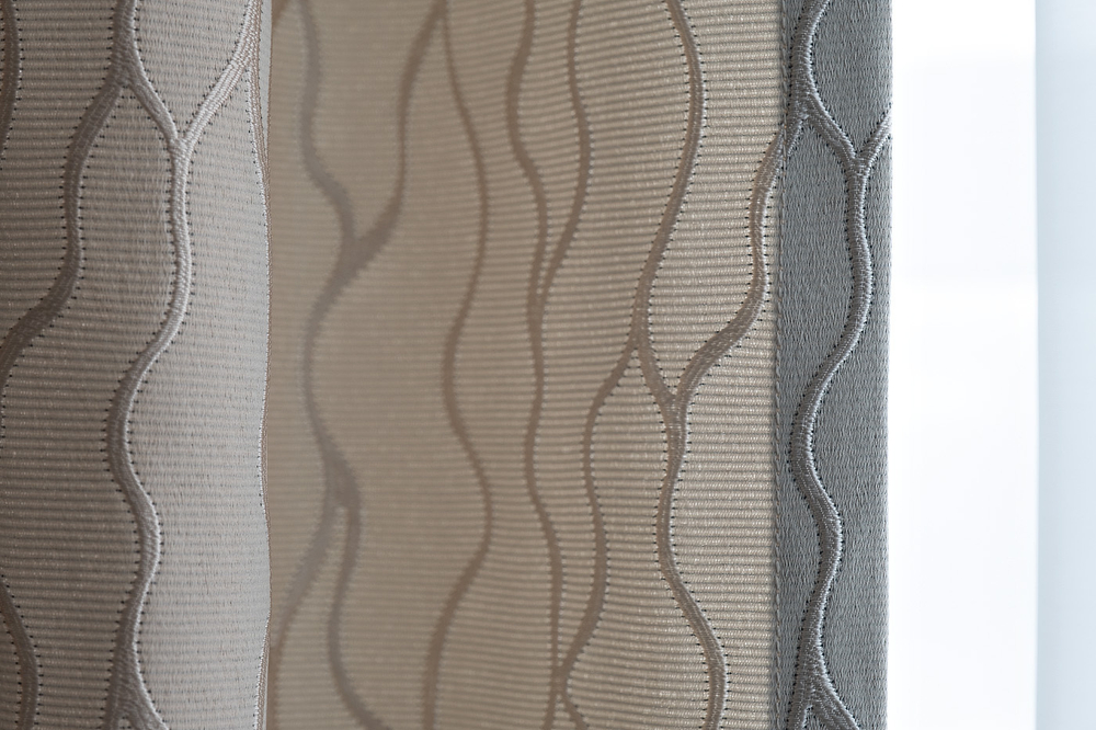 Портьера 275х260 Garda Decor Mesh бежевая