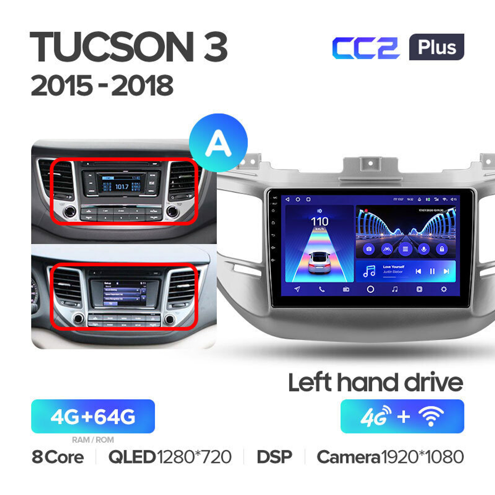 Teyes CC2 Plus 9" для Hyundai Tucson 2015-2018