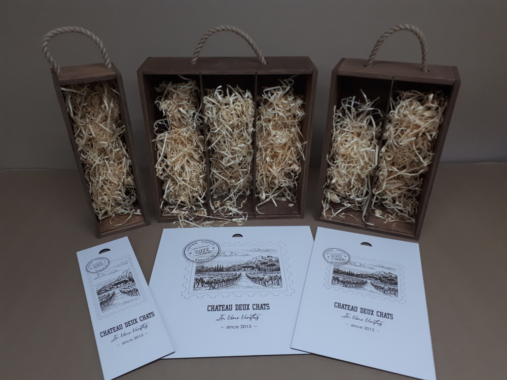 Короб винный деревянный серия "ДЕКОР" №3 (тип 2), на 3 бутылки