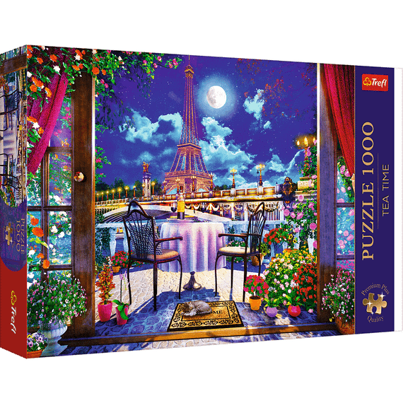 Pazl / Пазлы / Puzzles - "1000 Premium Plus" - Tea Time: Parisian Moonlight