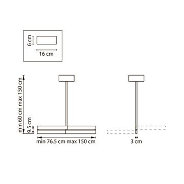 Люстра подвесная 72W 4000K 740147 черный Dive Lightstar