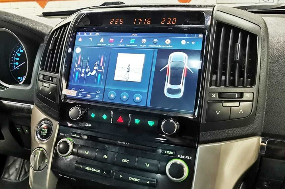 Магнитола для Toyota Land Cruiser 200 2007-2015 (поддержка штатного 360) - Carmedia ZF-6025FH, монитор 11" на Android 10, 6Гб-128Гб, Carplay, 4G SIM-слот