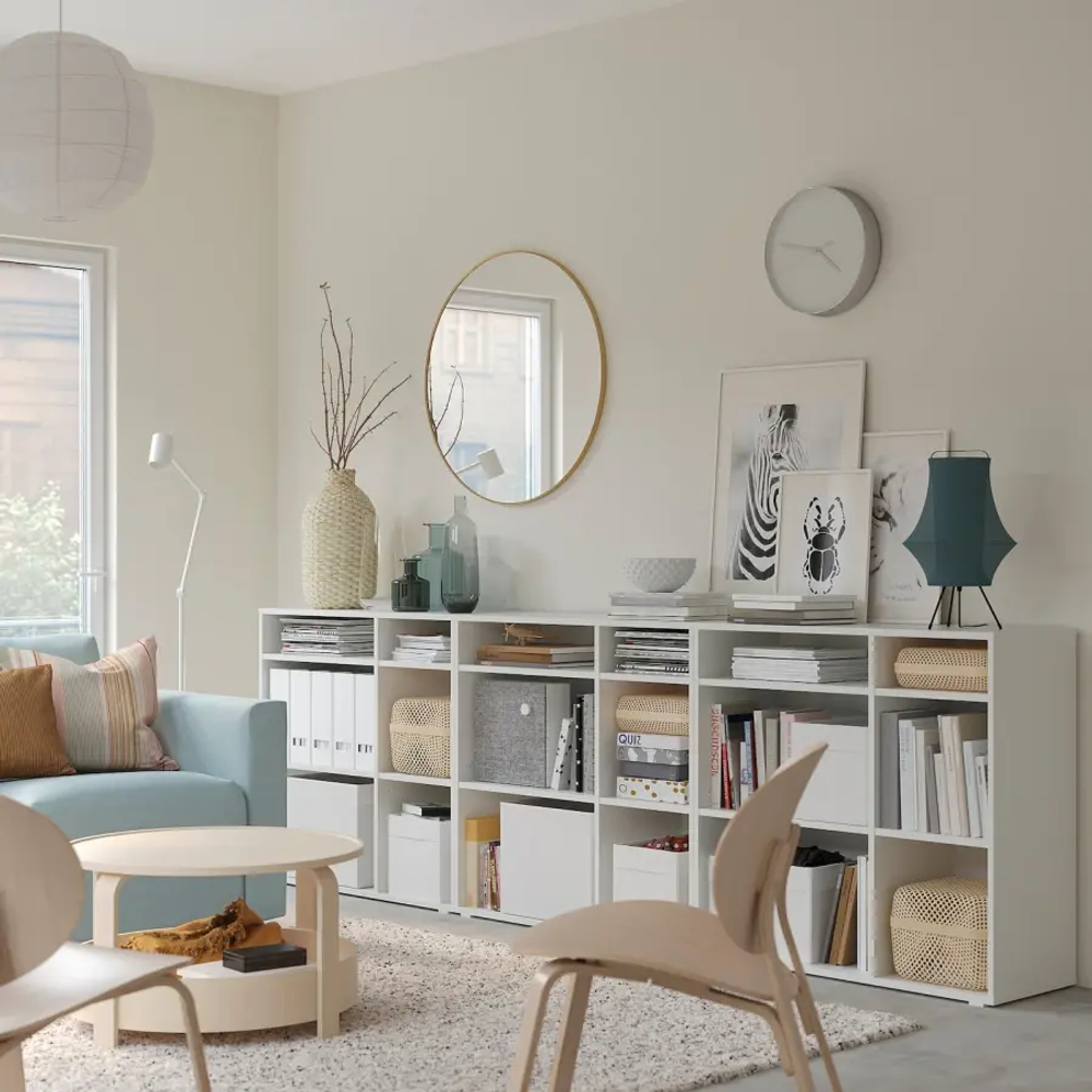Открытый шкаф - VIHALS IKEA/ВИХАЛС ИКЕА, 37х90х286 см, белый