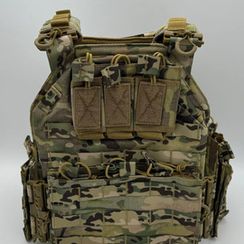 Жилет (плитник быстросъемный YAKEDA разгрузка) с подсумками на спине, мультикам