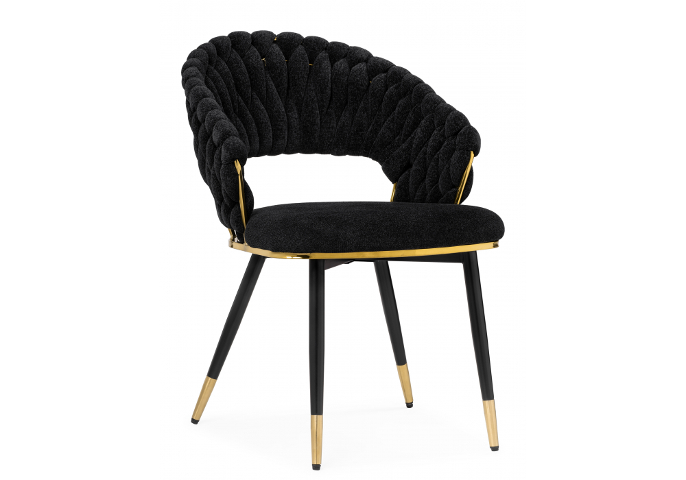 Стул на металлокаркасе Woodville Rakel black, gold