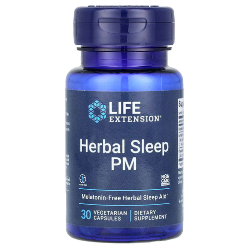 Life Extension, Herbal Sleep PM, 30 вегетарианских капсул
