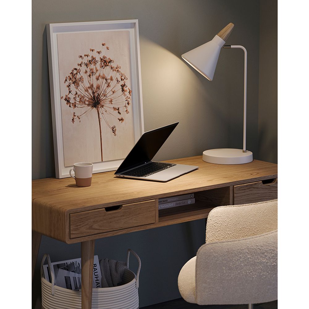 Лампа настольная Thor, Ø21х58 см, бежевая