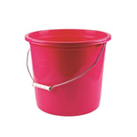 Ведро круглое 15л с железной ручкой цвет коричневый