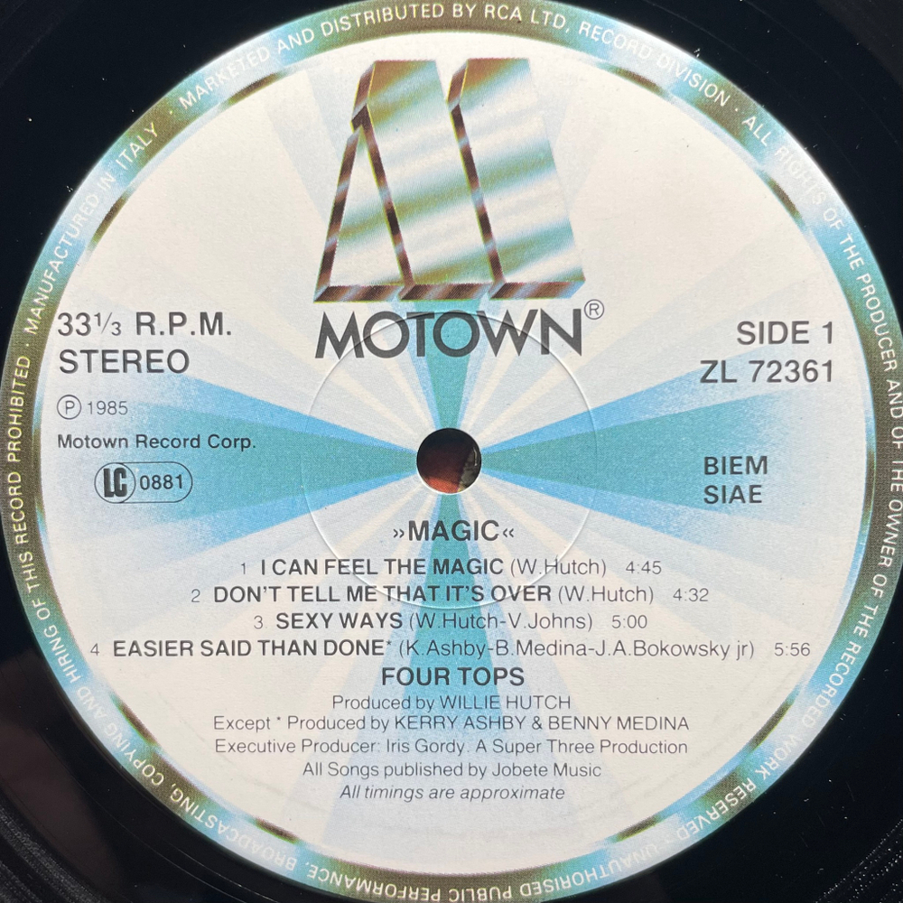 Four Tops ‎– Magic (Италия 1985г.)