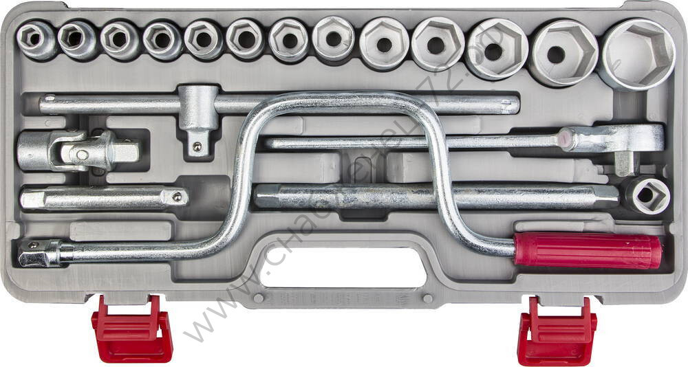 НИЗ Шоферский инструмент №3, 19 предм., 1/2″, набор торцовых головок в пластиковом кейсе (2761-30)