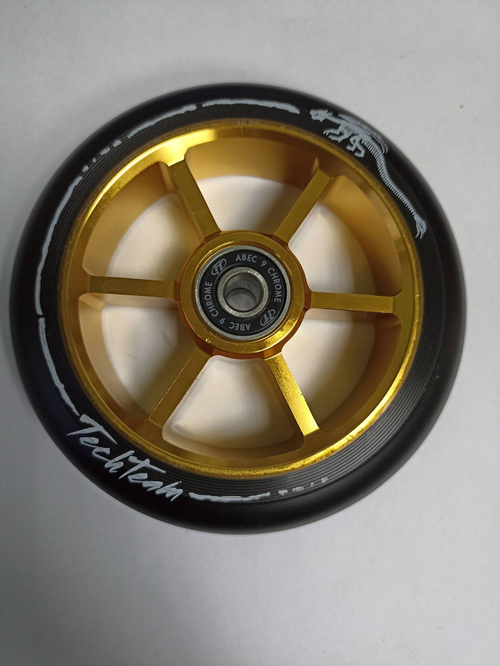 Колесо для самоката X-Treme 110*24мм Форма 6RT (для самоката DRACO), gold/yellow