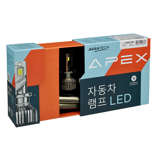 Лампа светодиодная серия "APEX" головного света, H1, 75 Ватт, 6500К, 7000lm комплект 2 шт. ALB0175W