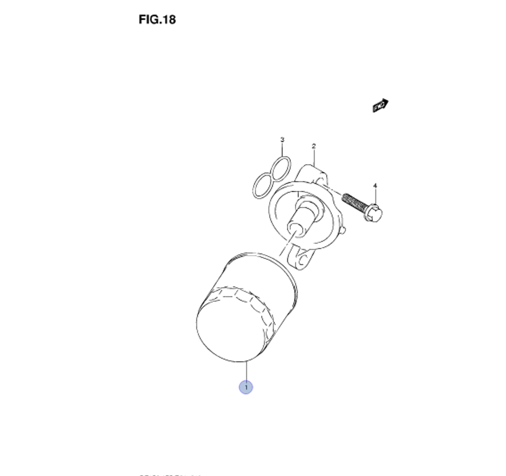 Фильтр масляный Suzuki DF150-DF250лс (16510-93J00-000)