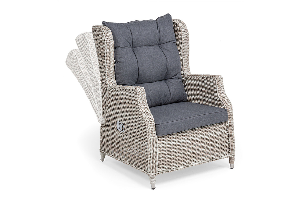 "Форио" кресло раскладное плетеное, цвет бежевый