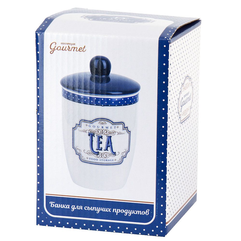 Банка для сыпучих продуктов " " 9х9х16см v=550мл (подарочная упаковка)