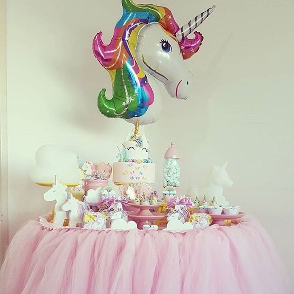 Шар (41"/104 см) Фигура, Голова сказочного единорога 1 шт.