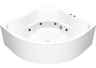 Ванна акриловая BAS Ривьера 1610х1610 с гидромассажем и каркасом