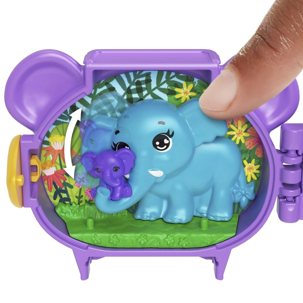 Polly Pocket - Компактный слоник в наборе с куклой + аксессуары JCB19
