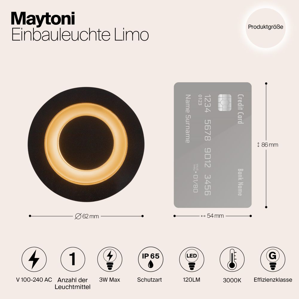 Встраиваемый светильник Outdoor O037-L3B3K