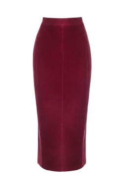 “Velvet moon” Юбка миди годе из шелковистого бархата.