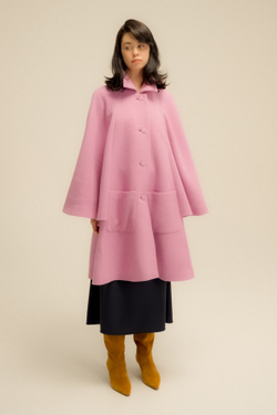 Пальто-кейп сложного кроя