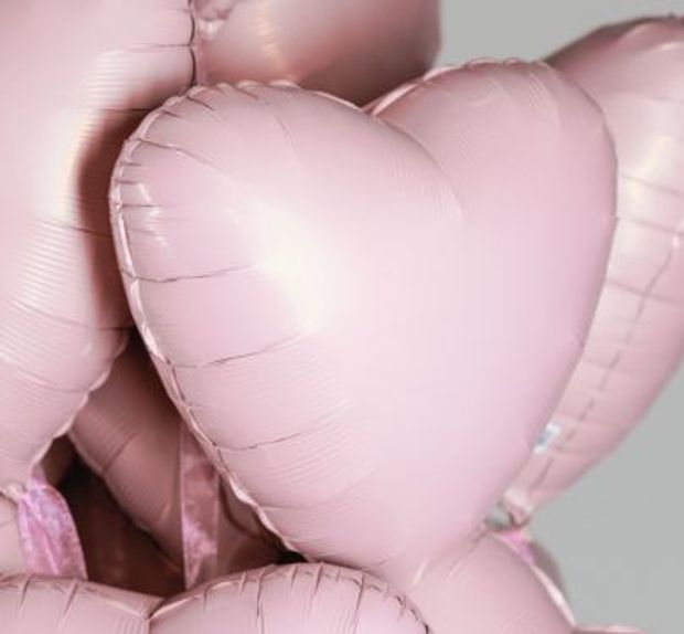 Ag Шар Сердце 19''/46 см, Пыльная роза (БГ-15)