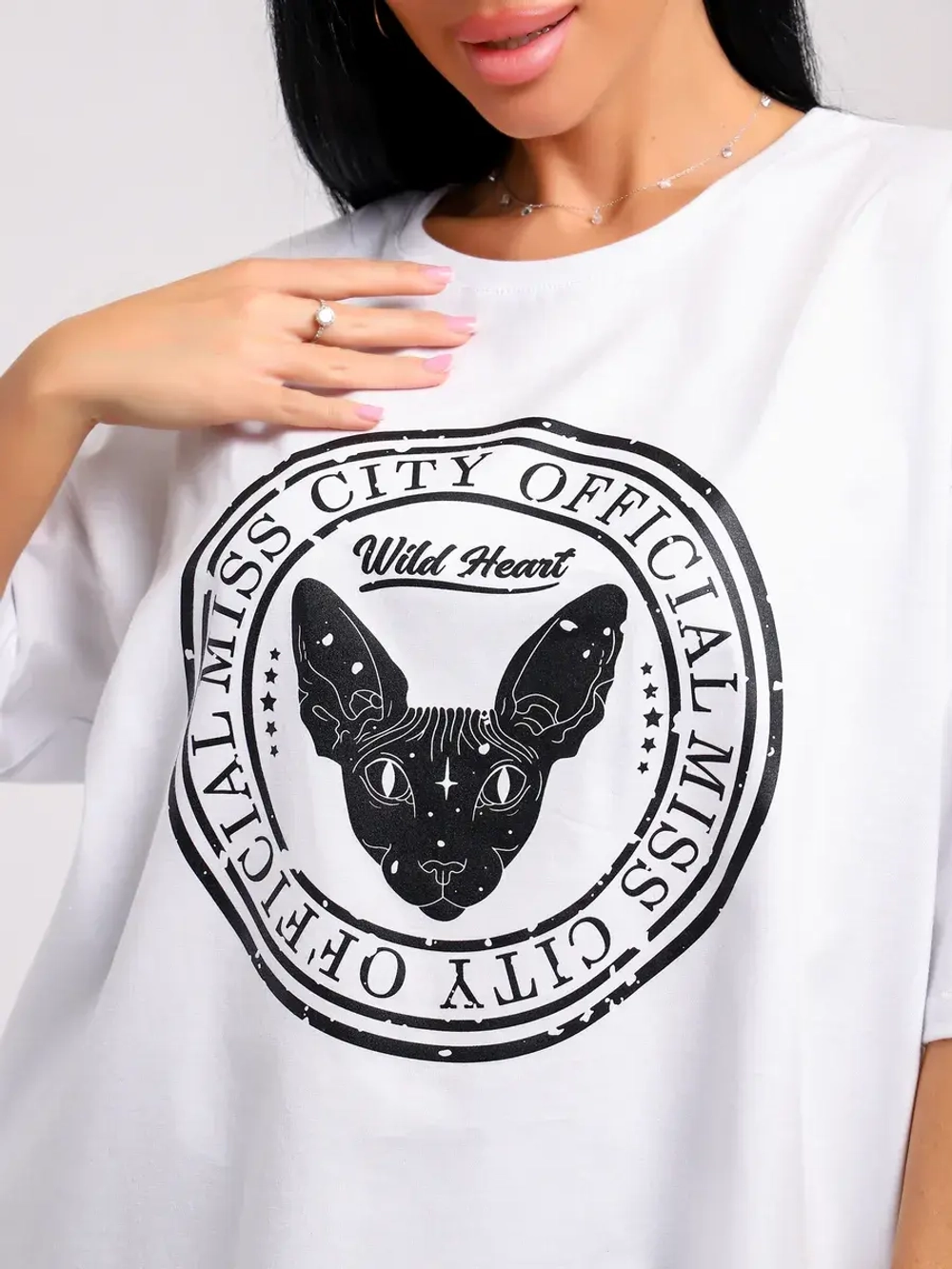 Футболка оверсайз больших размеров принт