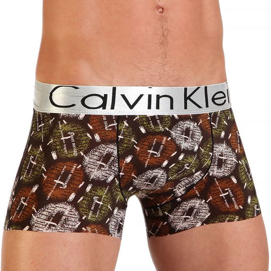 Мужские трусы боксеры коричневые с принтом Calvin Klein Print Modal