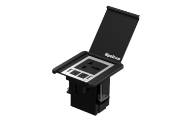 Wyrestorm IDB-200-MS - кабельный лючок, мультистандартная электророзетка, сквозные HDMI и USBC и USB-зарядка